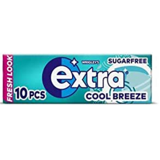 2 Full Packs of WRIGLEY'S EXTRA Chewing Gum (60 Single Packs) Cool Breeze